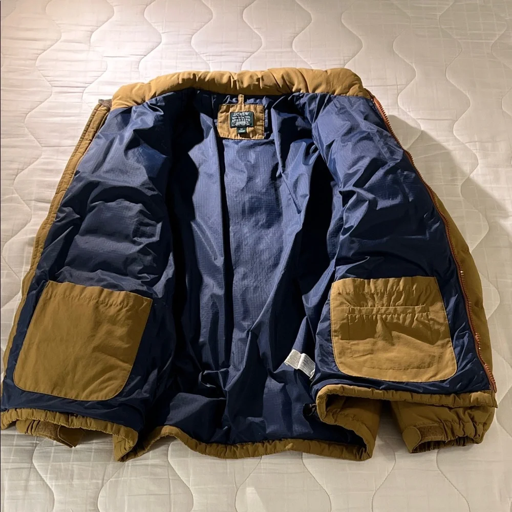 J. Crew Men's Quilted Puffer Jacket — Tan Caramel — Medium - Picture 6 of 8
